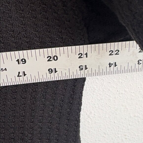 J. Crew Short-sleeve textured camp shirt Medium Waffle Knit Shirt Black - Picture 7 of 8